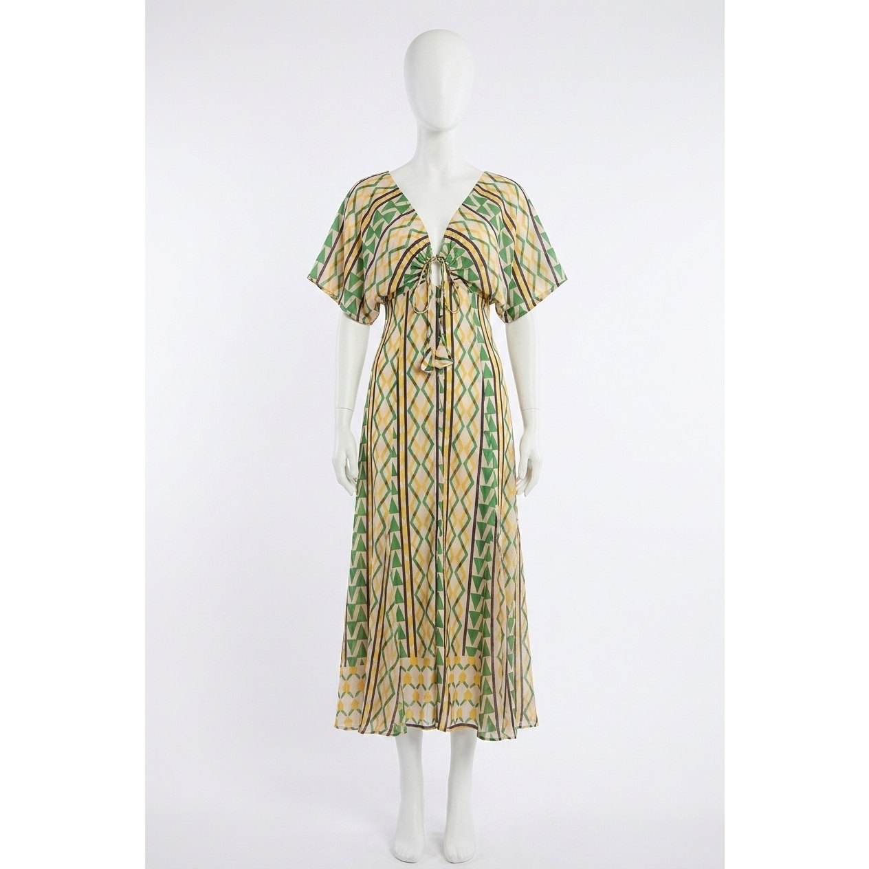New Misa Los Angeles Women's Irena Dress In Limoncello Geo Mix